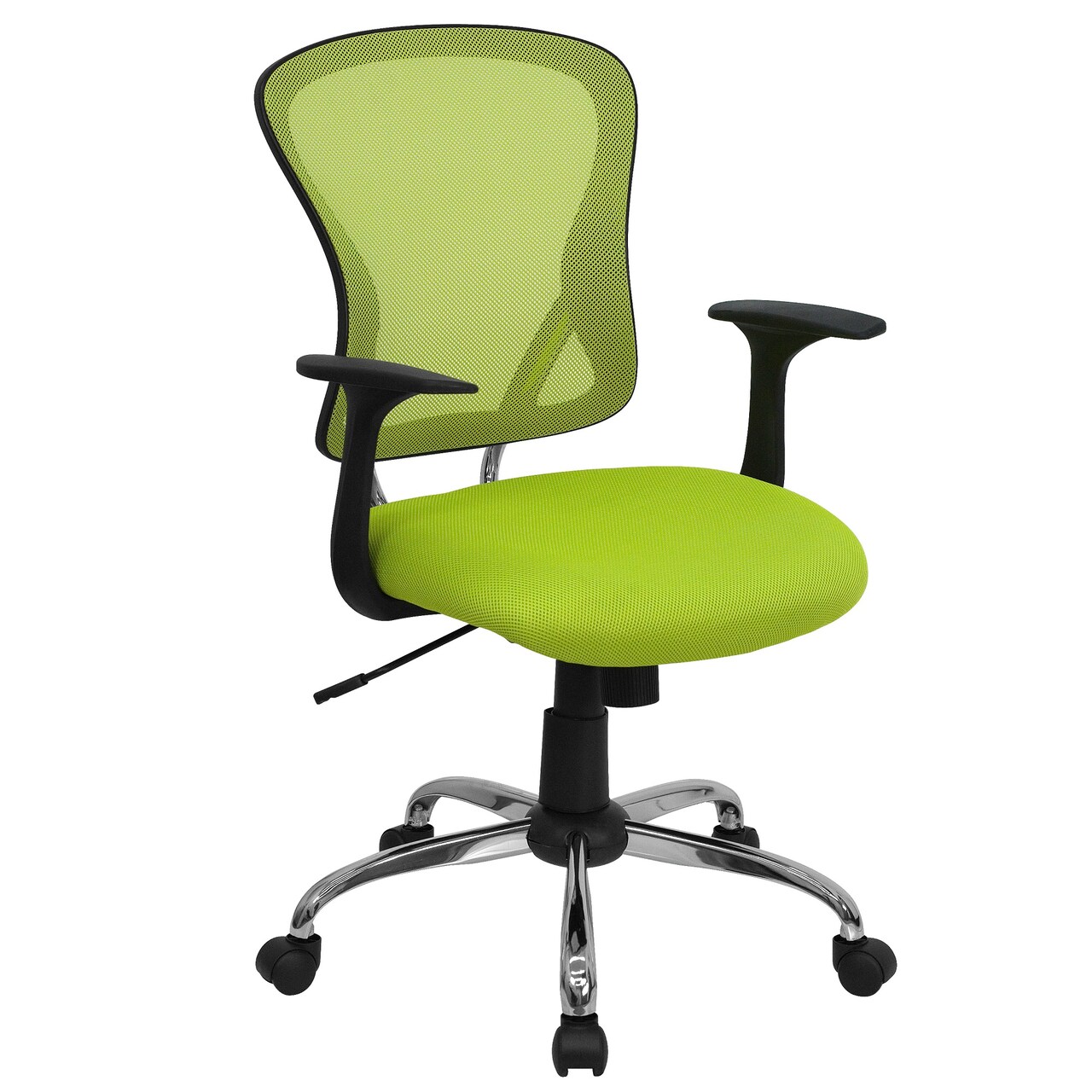 Flash Furniture 40&#x22; Green Mesh Elegant Mid-Back Design Swivel Office Chair with Arms